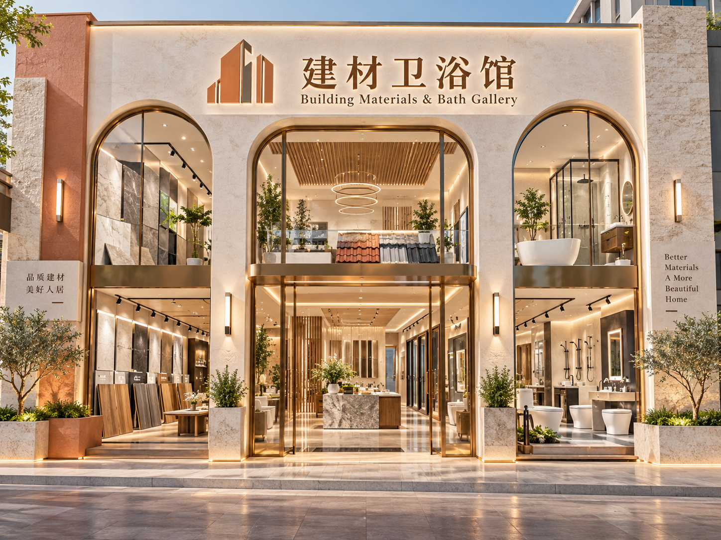 让材料成为门面的主角
