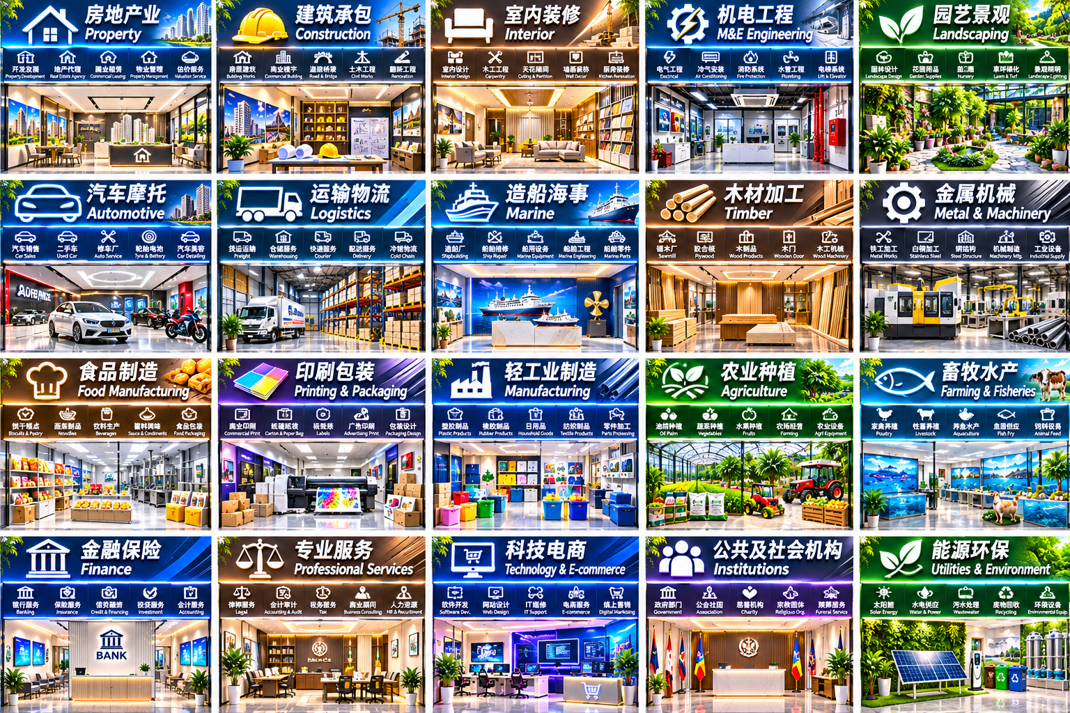 更多行业，更多门面表达